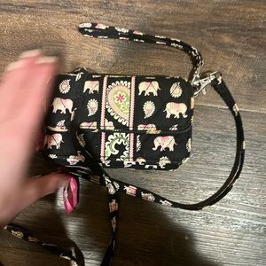 Vera Bradley Pink Elephant Cross Body Small Purse
